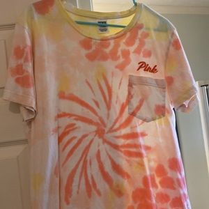 3 pink short sleeve tshirts large.